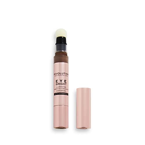 MakeUp Revolution MakeUp Revolution Eye Bright Concealer, Buildable Coverage, Dewy Finish, Deep Caramel, 3ml