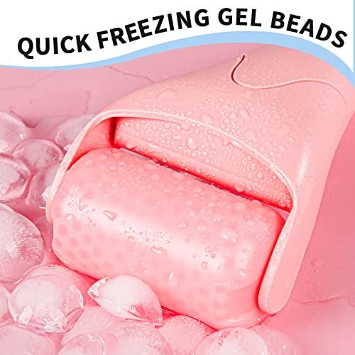 Teenitor Teenitor Pink Ice Roller for Face, Ice Face Roller, Eye Roller for Puffy Eyes, Facial Roller Spa Self Care Tools for Women