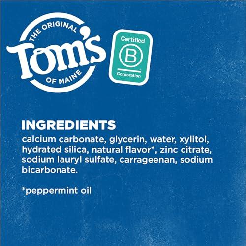 Tom's of Maine Tom\'s of Maine Fluoride-Free Antiplaque & Whitening Natural Toothpaste, Peppermint, 5.5 oz. (Pack of 2)
