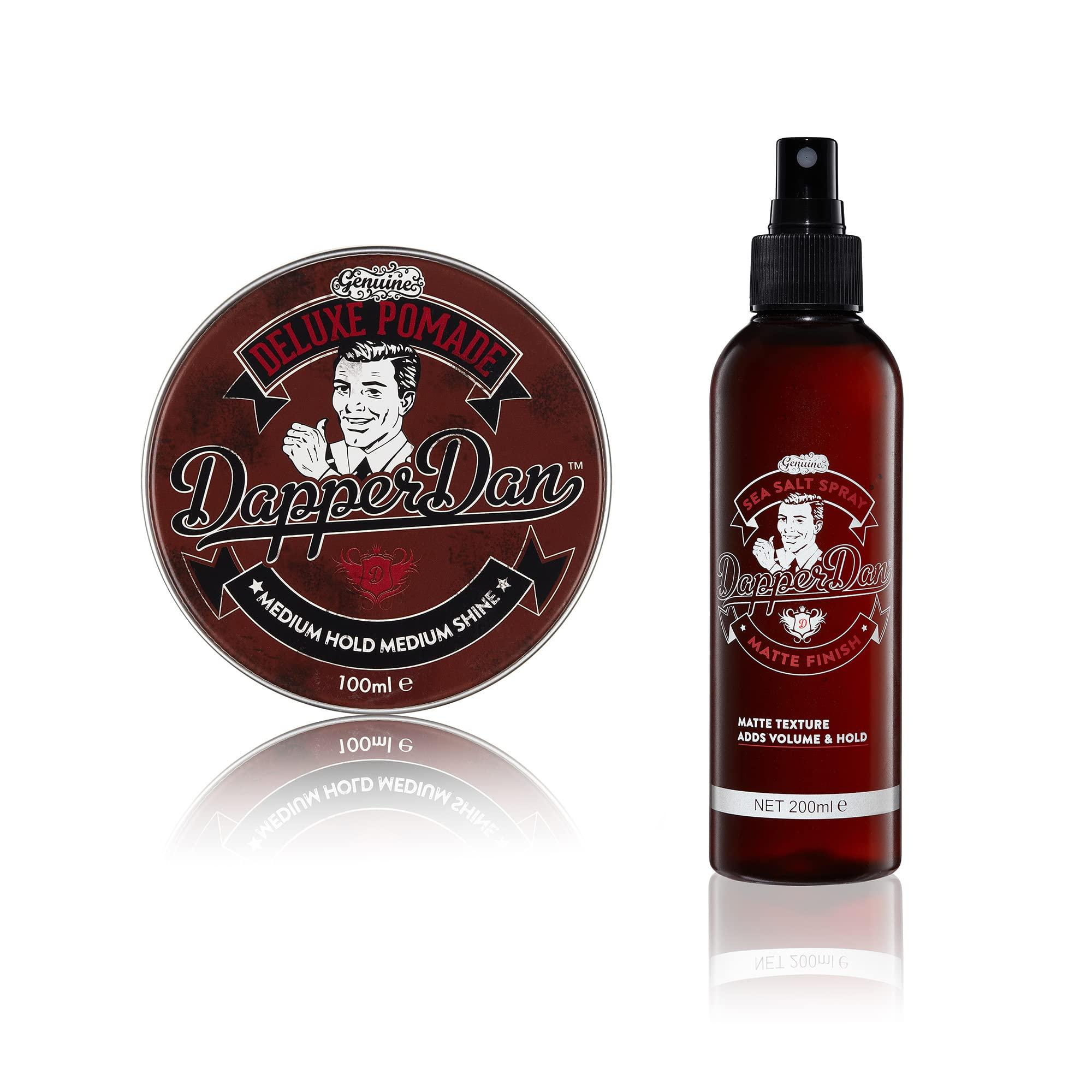 Dapper Dan Dapper Dan Deluxe Pomade Medium Hold and Shine Pomade for Men 1 x 100ml Sea Salt Spray for Textured Matte Finish 1 x 200ml