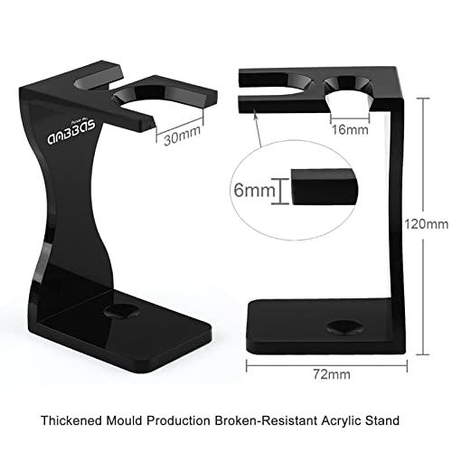 Anbbas Anbbas Shaving Brush Synthetic Badger and 100g Shaving Soap with Bowl Stainless Steel,Black Acrylic Shaving Stand Holer for Man Wet Shave Kit