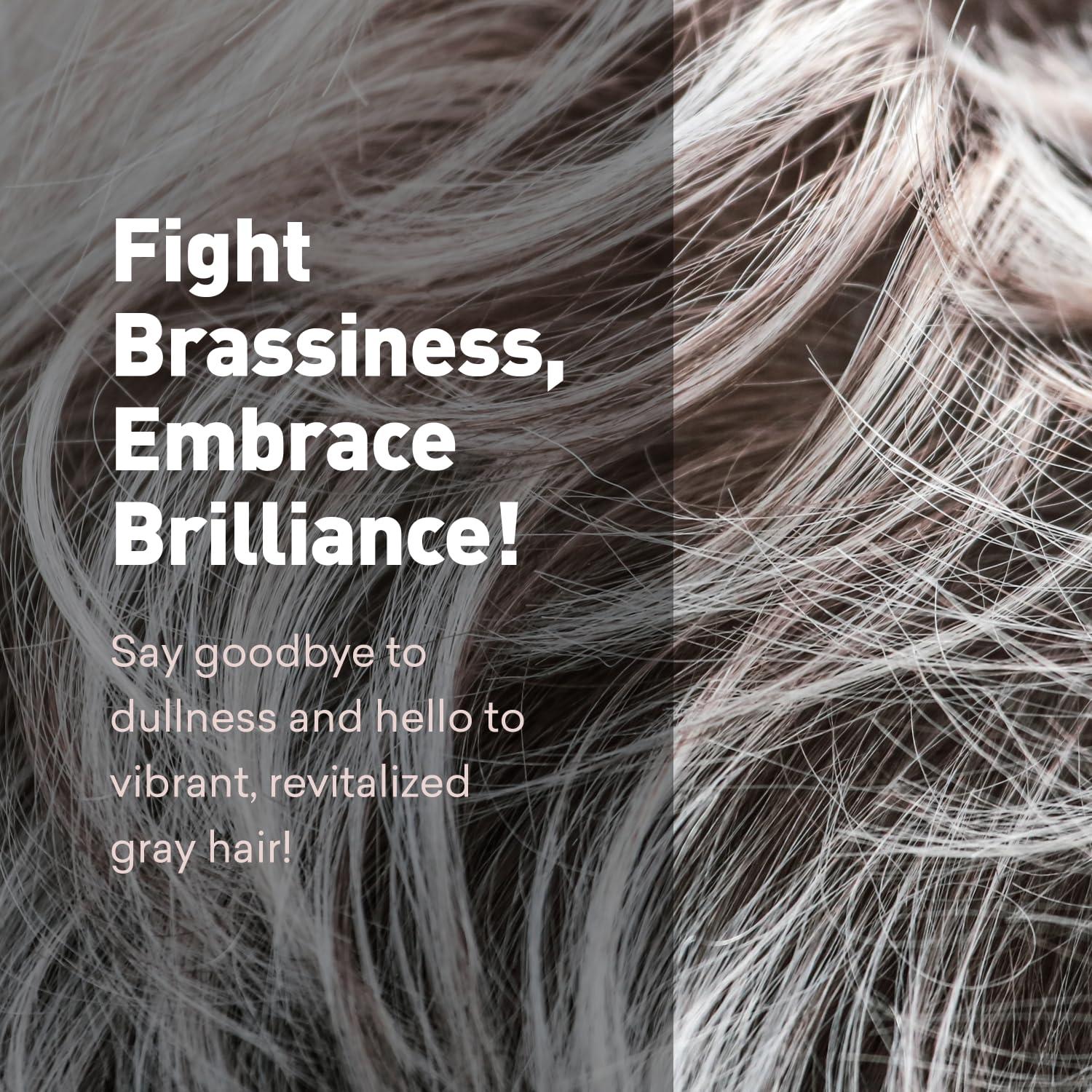 Just Nutritive Just Nutritive Men\'s Gray Hair Shampoo | Remove Yellowing or Brassy Tones with No Sulfates | Natural Ingredients | Gray Hair Treatment | 8 oz.