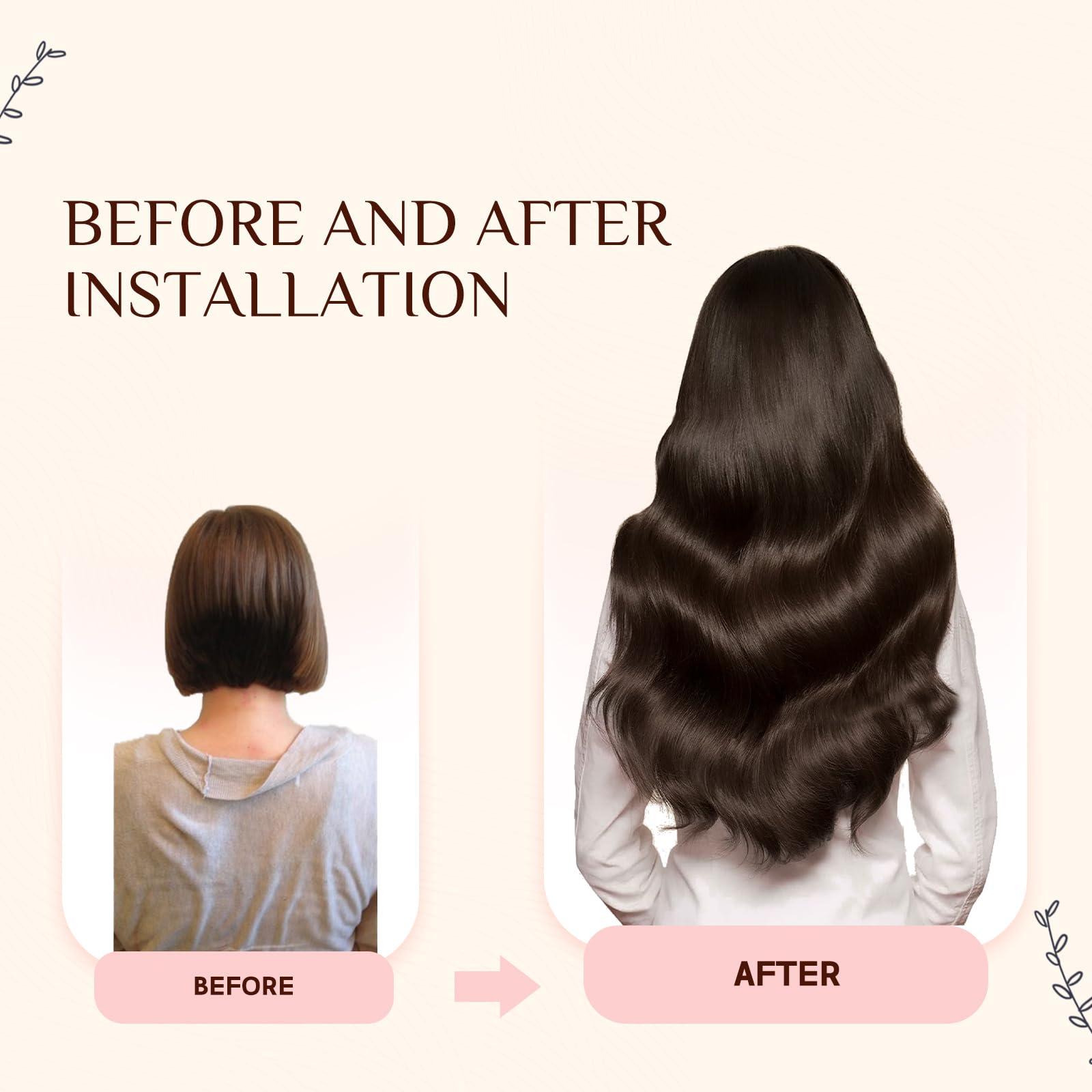 KiiKiiGirl KiiKiiGirl microlinks hair extensions human hair - 16inch micro link hair extensions human hair micro link extensions micro links hair extensions human hair #4 Chocolate Brown 30G/Pack