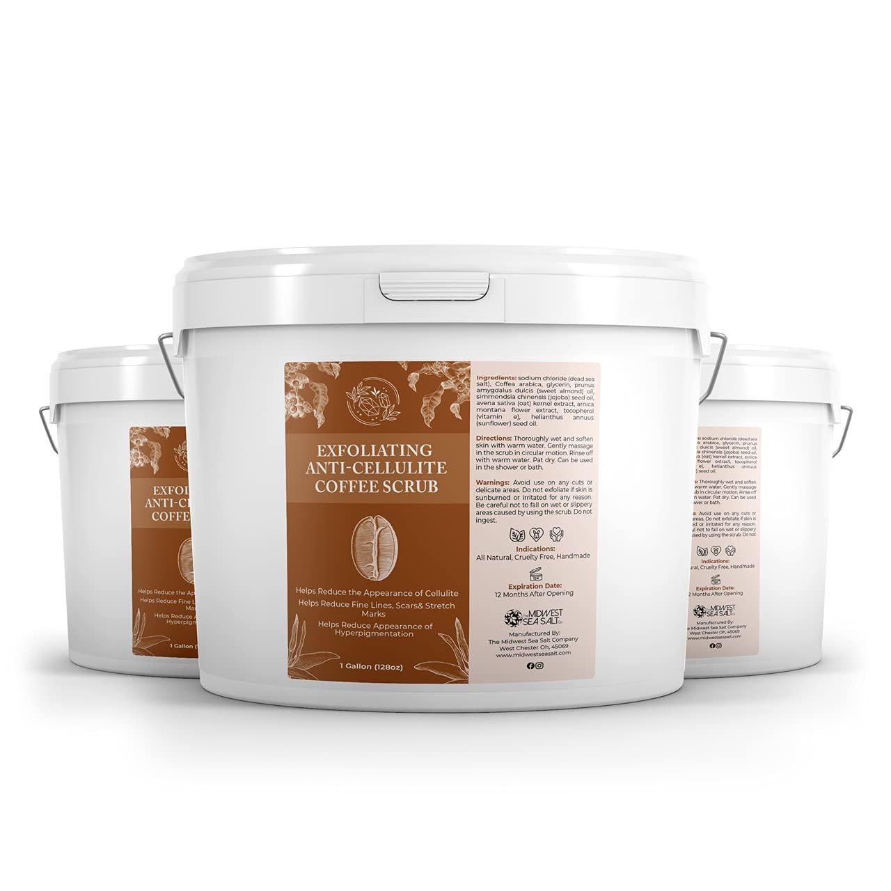 Midwest Sea Salt Company Exfoliating Anti-Cellulite Coffee Scrub - 128oz - Citrus