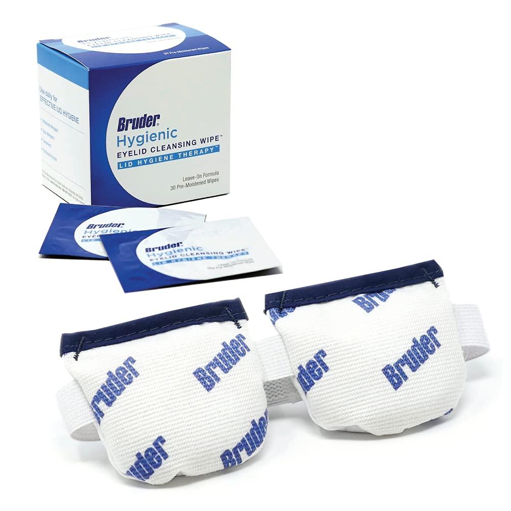 Bruder Eyelid and Lash Hygiene Bundle | Bruder Dry Eye Compress and Bruder Hygienic Eyelid Cleansing Wipes
