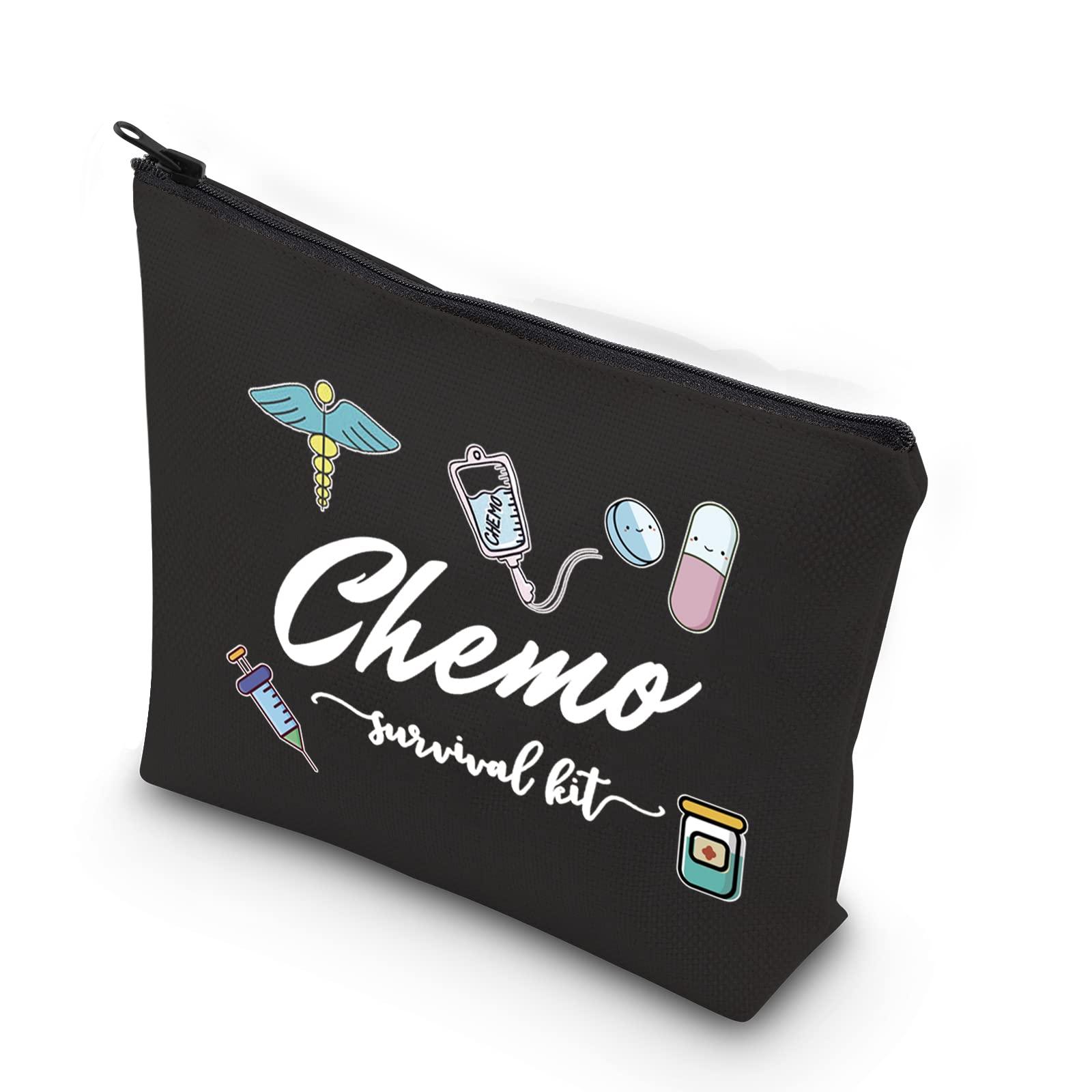 WCGXKO WCGXKO Chemo Care Package for Women Chemo Survival Kit Chemotherapy Treatment Zipper Pouch Bag (survival kit Chemo black)
