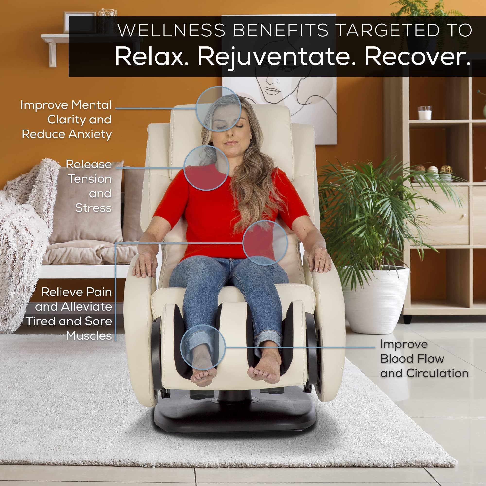 Human Touch Human Touch WholeBody 7.1 Living Room Recliner Massage Chair - Full Body Professional Grade Personal Massage - Relaxation w Heat for Targeted Stress + Muscle Pain Relief with Foot Calf - Espresso