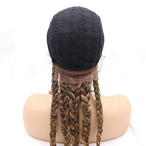 melody wig Melody Wig Braided Wigs Synthetic Lace Front Gold Wig for Women Cornrow Braids Lace Wigs with Baby Hair Box Braid Wig HandMade Wig
