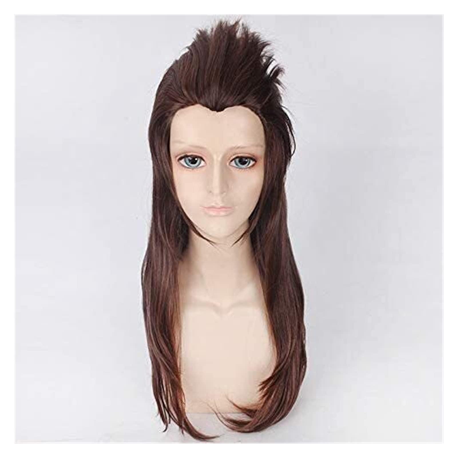 Koswiggle Koswiggle Game Sally face Sallyface Larry Cosplay Wig 65cm Long Brown Styled Heat Resistant Synthetic Hair Wig + Wig Cap