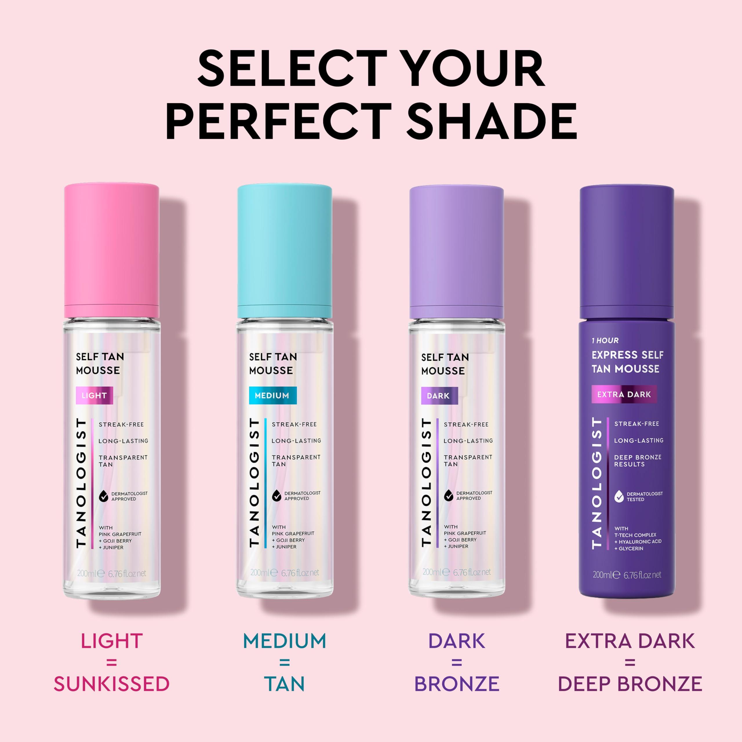 Tanologist Tanologist Express Self Tan Mousse, Extra Dark - Hydrating Sunless Tanning Foam, Vegan and Cruelty Free - 6.76 Fl Oz