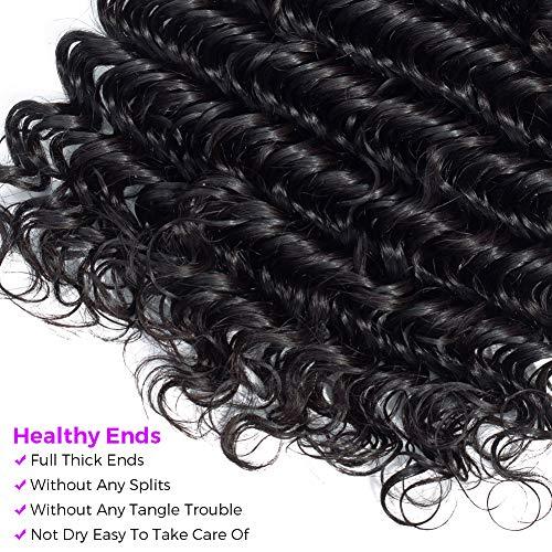 Alibeauty Alibeauty Malaysian Virgin Hair Deep Wave Bundles 9A Remy Human Hair 4 Bundles Wet and Wavy Deep Wave Hair BUndles No Shedding No Tangle (12 14 16 18inch)