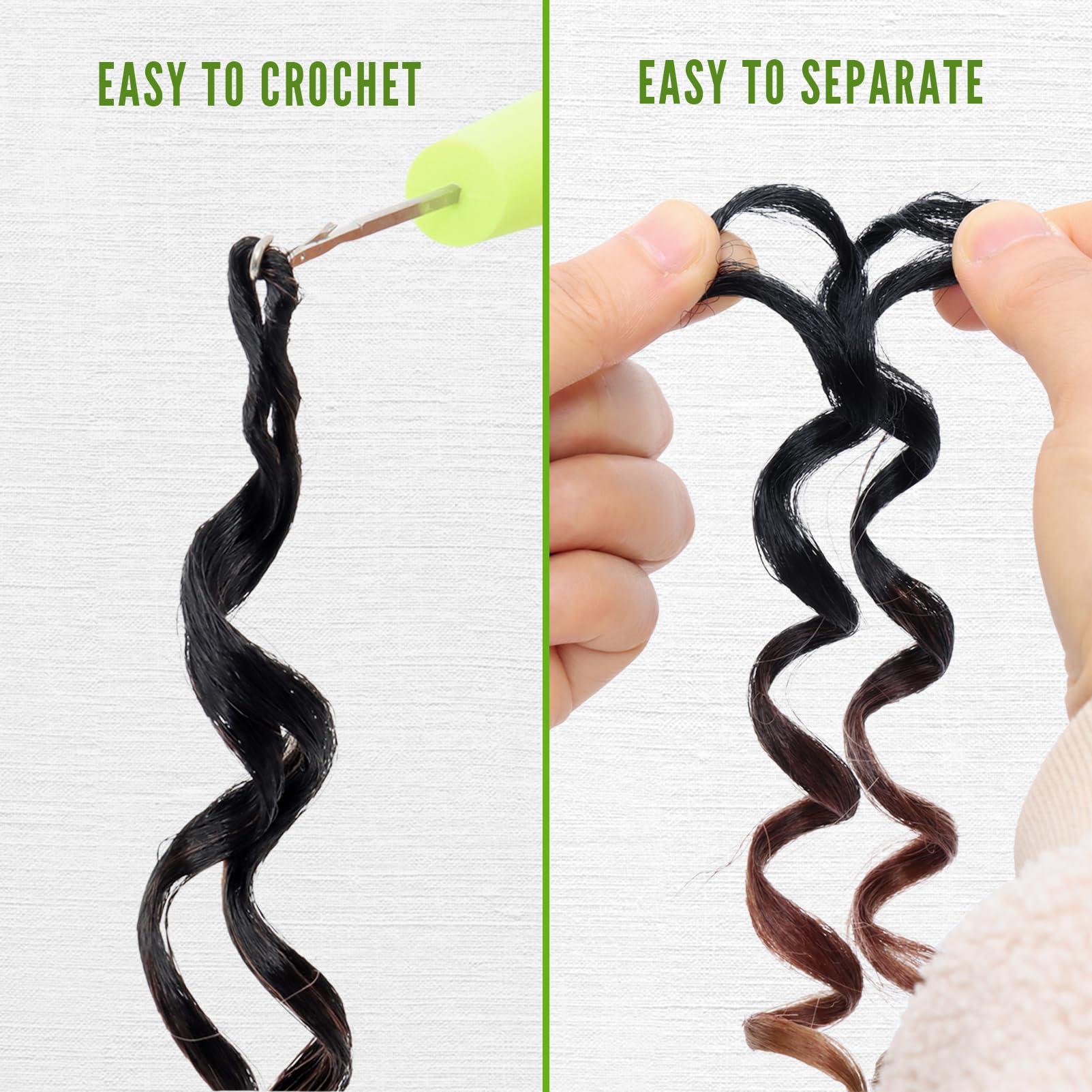 GOWIT Gowit Gogo Curl Crochet Hair 10 Inch 6 Packs Short Curly Crochet Hair for Black Women Honey Blonde Deep Ocean Wave Crochet Hair Synthetic Crochet Braids 10\",27#)