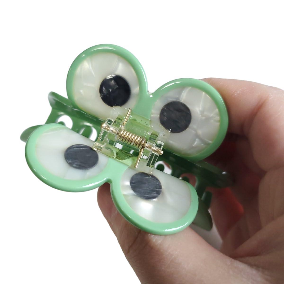 Clip Sugar Cute Frog Hair Clip,Acetate Claw Clips,Hair Clips for Women,Green