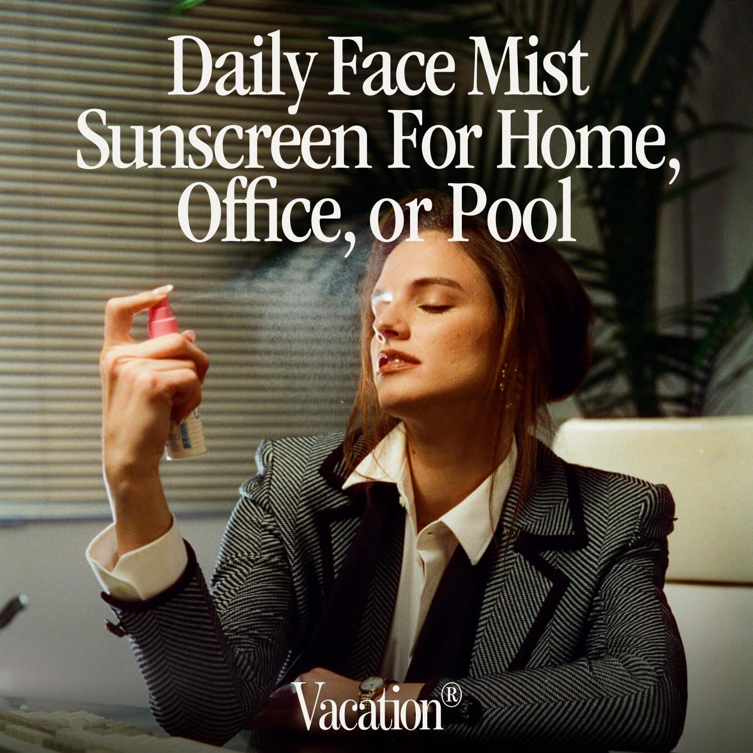 VACATION Vacation Super Spritz SPF 50 Face Mist & Air Freshener Bundle, Daily Face Sunscreen Spray, Clean & Lightweight Feel, Water-Resistant, Non-Comedogenic, Vegan, Travel Size, 2.2 Fl. Oz.