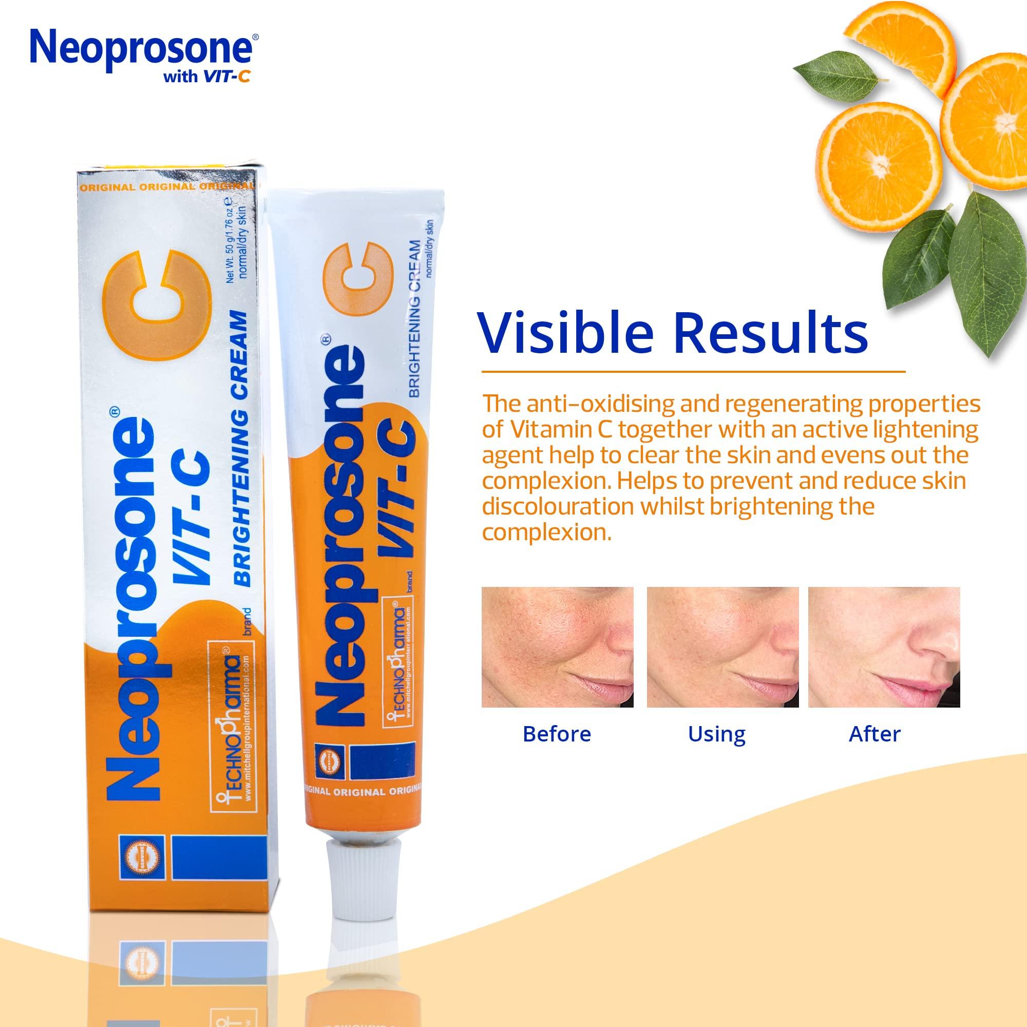 Neoprosone Neoprosone Skin Brightening Cream - 1.7 Fl oz / 50 ml - with Vitamin C and Alpha Arbutin Complex