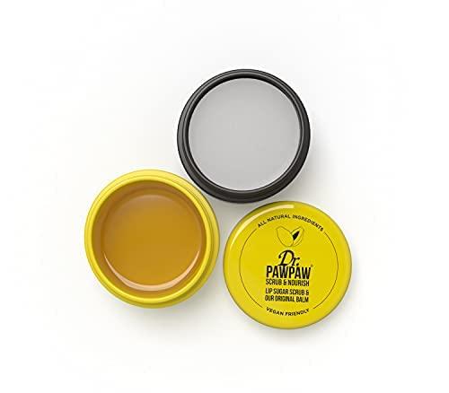 Dr. PawPaw Dr. PawPaw Lip Scrub and Lip Balm Duo - Hydrating Lip Balm with Pawpaw, Aloe, Olive and Castor Oils - Vegan Lip Scrub For Sensitive Skin - 0.55 oz