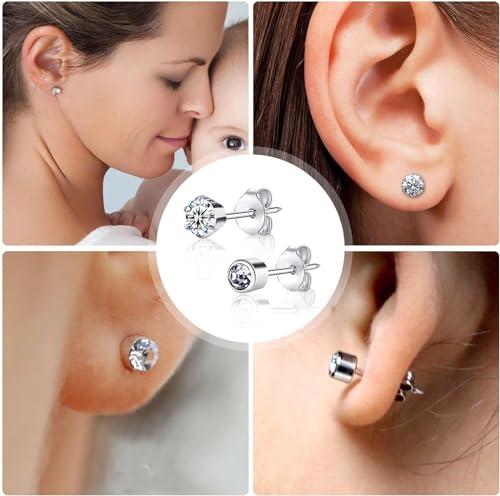 Lyuxzad Ear Piercing Gun Kit - Lyuxzad 6Pcs Disposable Ear Piercing Kit Including 2Pcs Self Ear Piercing Gun with 2Pcs Built-in Earrings Stud and 2Pcs Clean Tools for Ear Cartilage Piercing Kit (225)