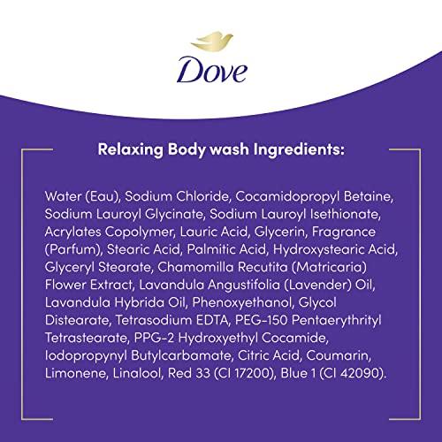 Dove Dove Body Wash for Softer and Smoother Skin After Just One Use Lavender Oil and Chamomile Stress Relieving and Calming 22 oz, 4 Count