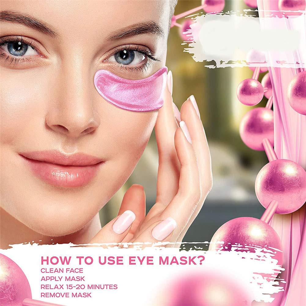 Adofect Adofect 30 Pairs Pink Eye Mask Collagen Eye Gel Pads Under Eye Patches Mask for Puffiness and Dark Circle Under Eye Patches for Women and Men