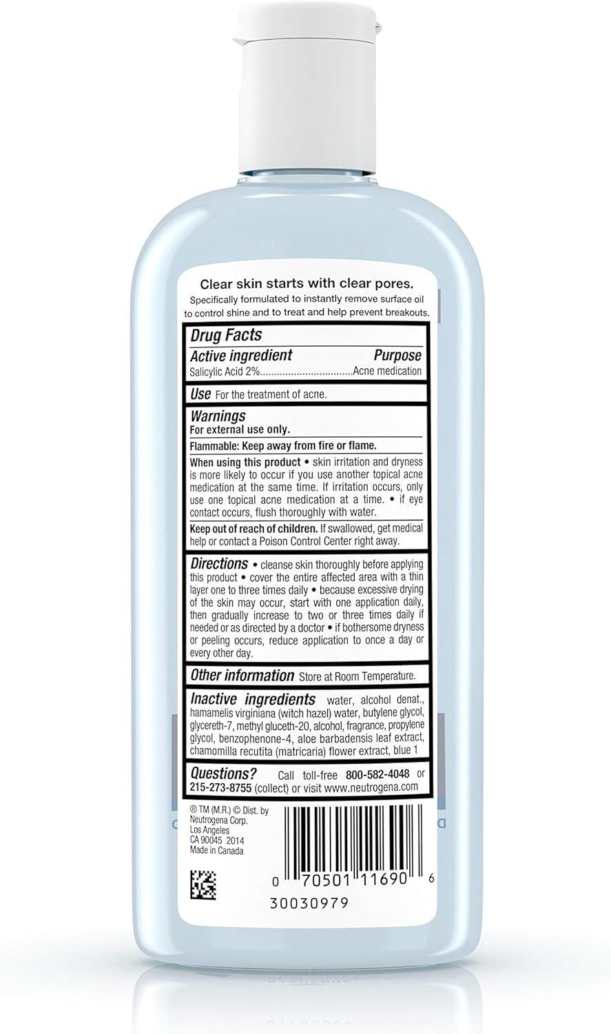 Neutrogena Neutrogena Clear Pore Oil-Eliminating Astringent 8 oz (Pack of 4)