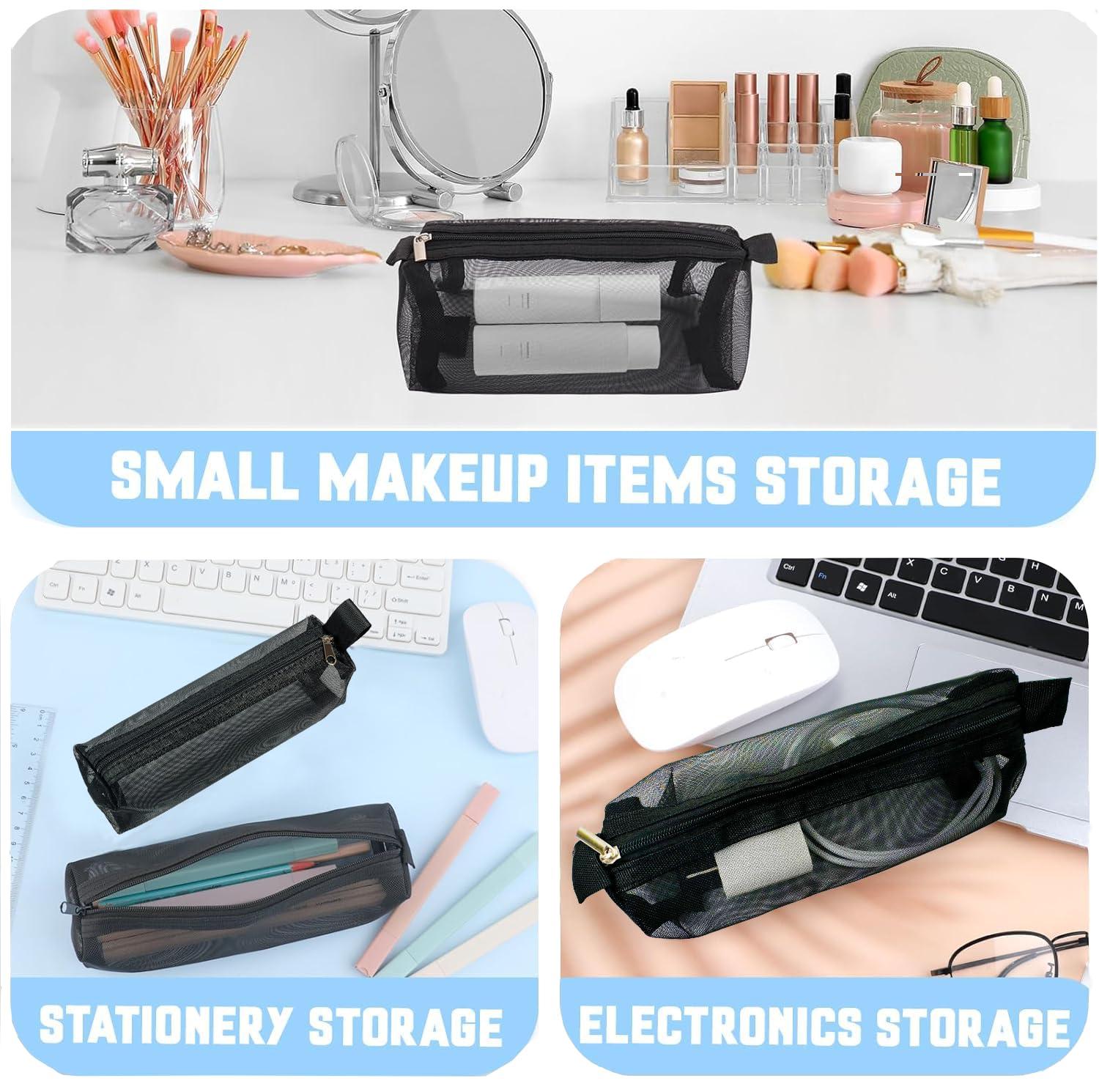 KAKKOII KAKKOII Makeup Brush Bag, PU Leather Makeup Brush Organizer, 16 Slots Portable Makeup Brush Pouch, Travel Mesh Cosmetic Bag With Foldable Makeup Brush Cleaner Bowl