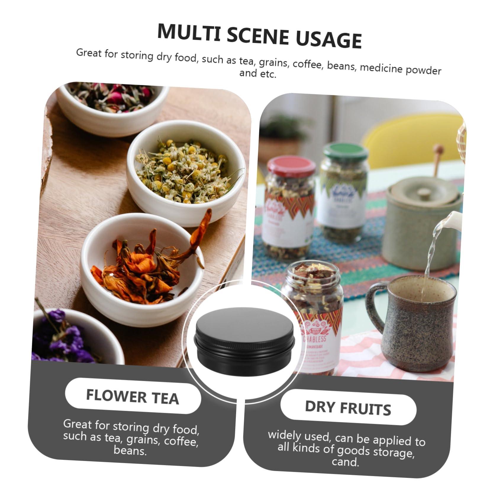 CRILSTYLEO CRILSTYLEO 10pcs Black Aluminum Box Jar Cosmetic Jars Travel Skincare Containers Travel Bottles for Creams Body Butter Containers Cosmetic Containers Refillable Cream Containers Skincare Jars