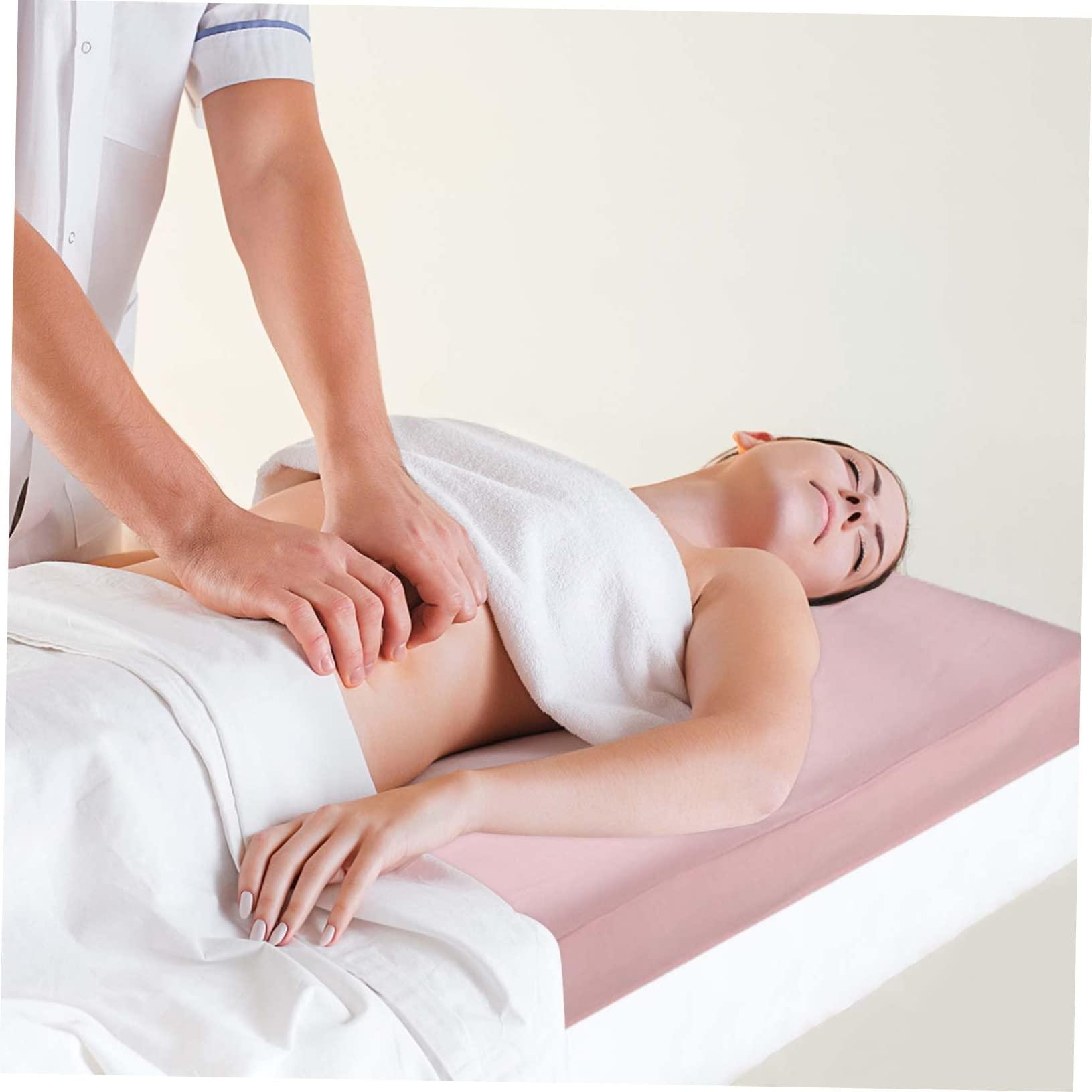 NOLITOY NOLITOY Massage Bed Cover Salon Bed Sofa Covers Table Cover for Massage Bed Stretch Sofa Cover Massage for Bed Massage Couch Cover Massage Table Blanket Pink Knitted Cotton Spa Accessories