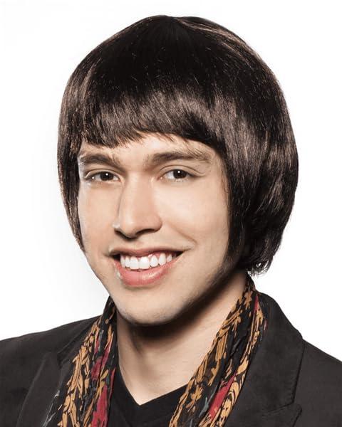 Maxwigs Beatles Ringo color Brown - Starr 60s Beetles Hippie Mop Top Men British Invasion Enigma Peluca Bundle MaxWigs Costume Wig Care Guide