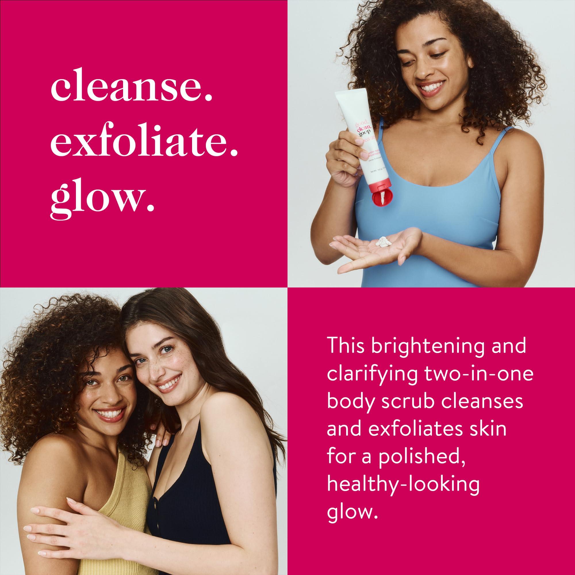 good.clean.goop good.clean.goop beauty The Body Facial Exfoliating Scrub & The Powerscrub Scalp Detox | 5 oz Body Exfoliant & Cleanser for Glowing Skin | 4 fl oz Clarifying Shampoo to Detoxify Hair and Scalp