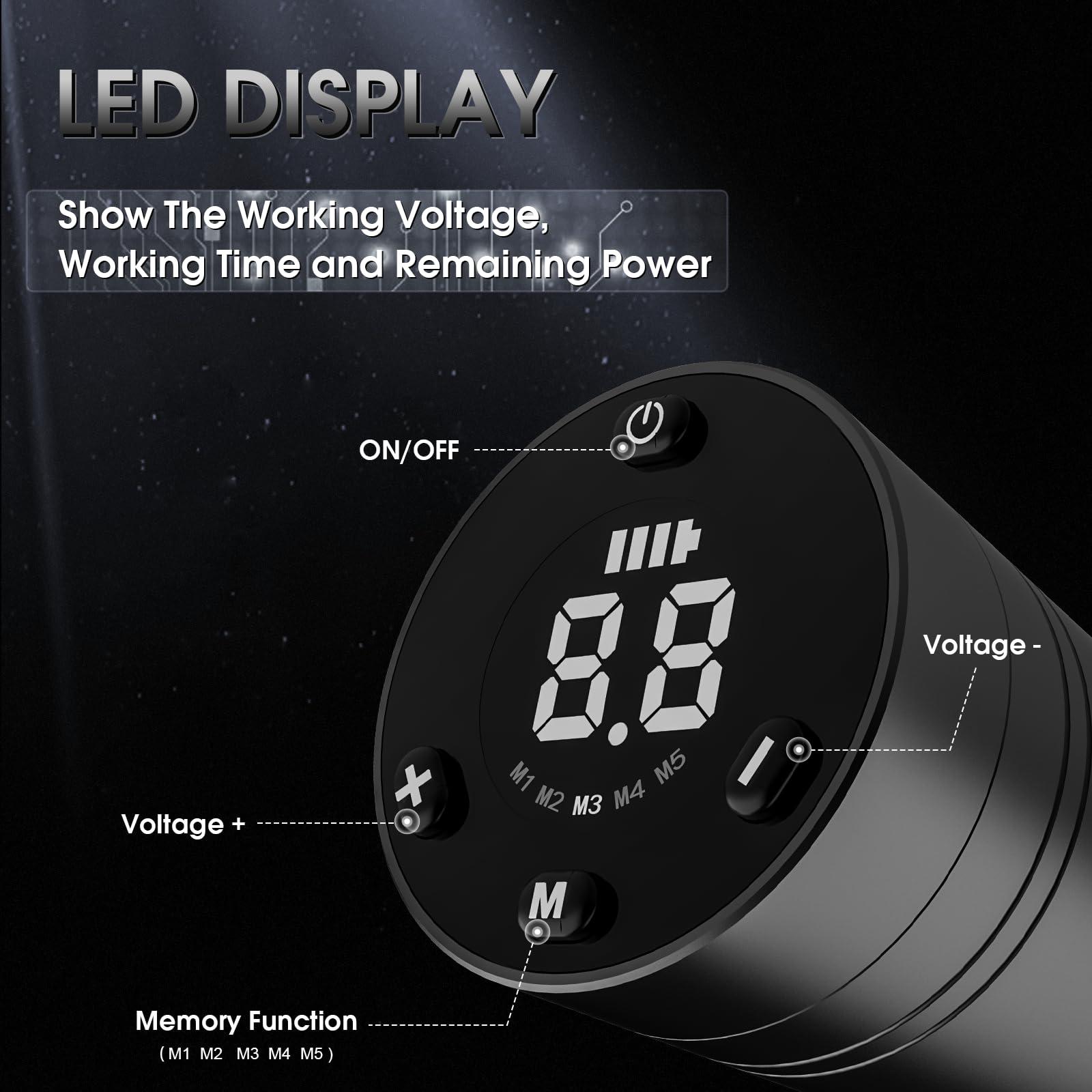 INKin INKin Tattoo Kits for Beginners Complete Set, Tattoo Gun Kit with Everything, Tattoo Machine Wireless with 1500mAH Power Supply Digital LED Display and Mixed Tattoo Needles, 10Pcs Tattoo Ink