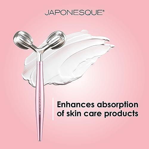 JAPONESQUE JAPONESQUE SKINTherapy Contouring Facial Tool V Roller for Lymphatic Drainage, Facial Massage, Relieves Tension and Improves Absorption of Skin Care Products