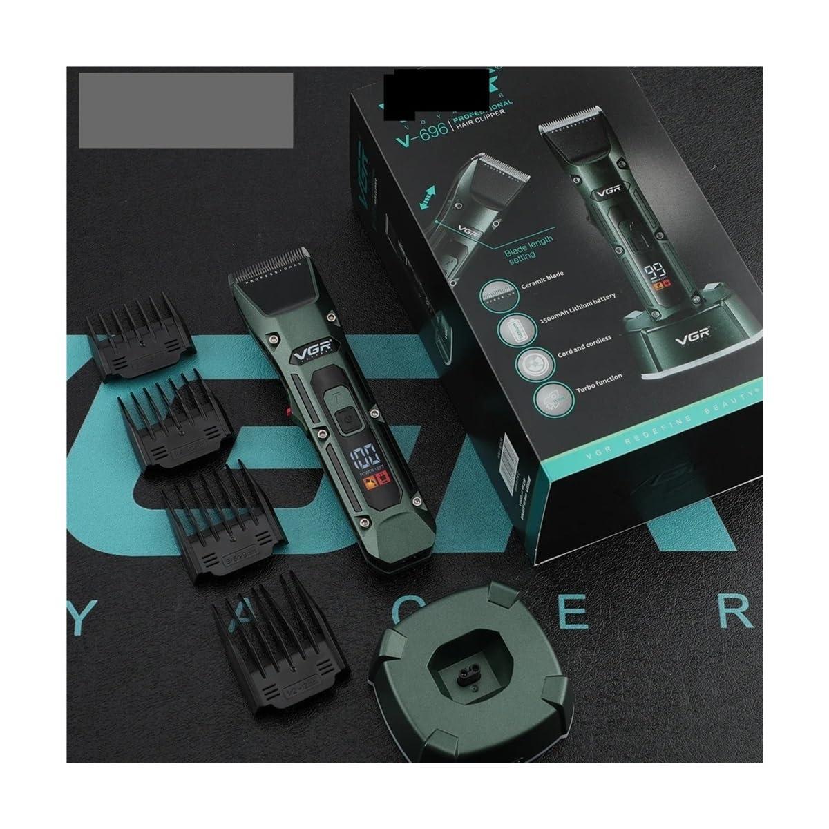 ONWEBAYK Razors V-G-R Hair Clipper Professional Hair Trimmer Rechargeable Hair Cutting Machine Cordless with Charging Base Clipper for Men V-696(Without Box)