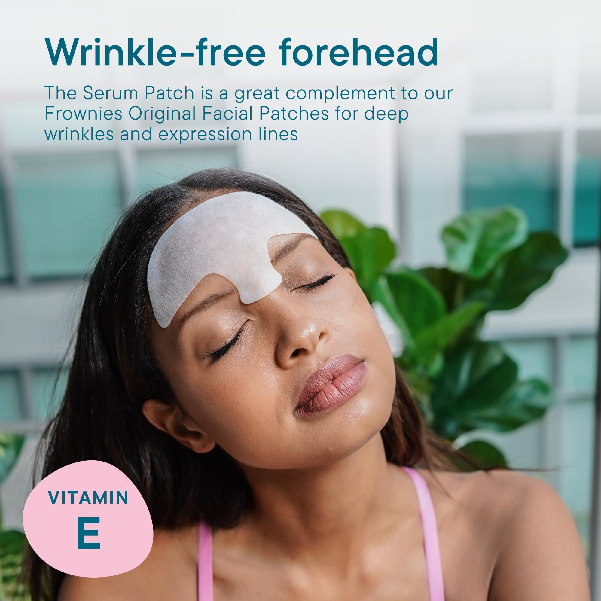 Frownies Frownies Cotton Soft Forehead Serum Patch - Serum Infused Forehead Wrinkle Patch For Fine Lines & Wrinkles - Reusable Hypoallergenic Facial Patch - Hydrating Face Mask to Plump Skin