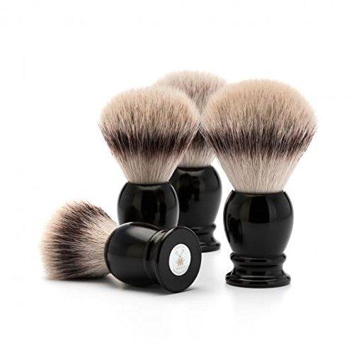 M MÜHLE MÜHLE Classic Faux Ivory X-Large Silvertip Fiber Shaving Brush - Synthetic Luxury Shave Brush for Men, Rich Lather