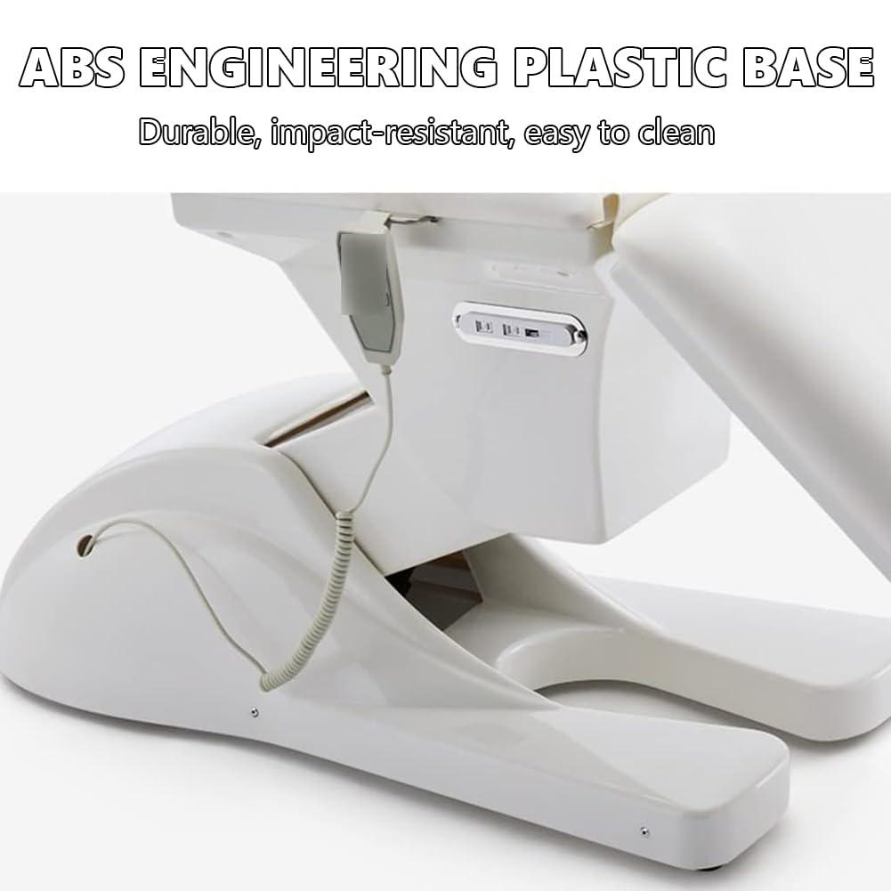 UPWONEA UPWONEA Electric Tattoo Chair Bed, Esthetician Bed for Beauty Facial Care, with USB + Direct Charging Port, Professioanl Heavy Duty Tattoo Bed, Massage Facial Lash Extension Spa Chair,White