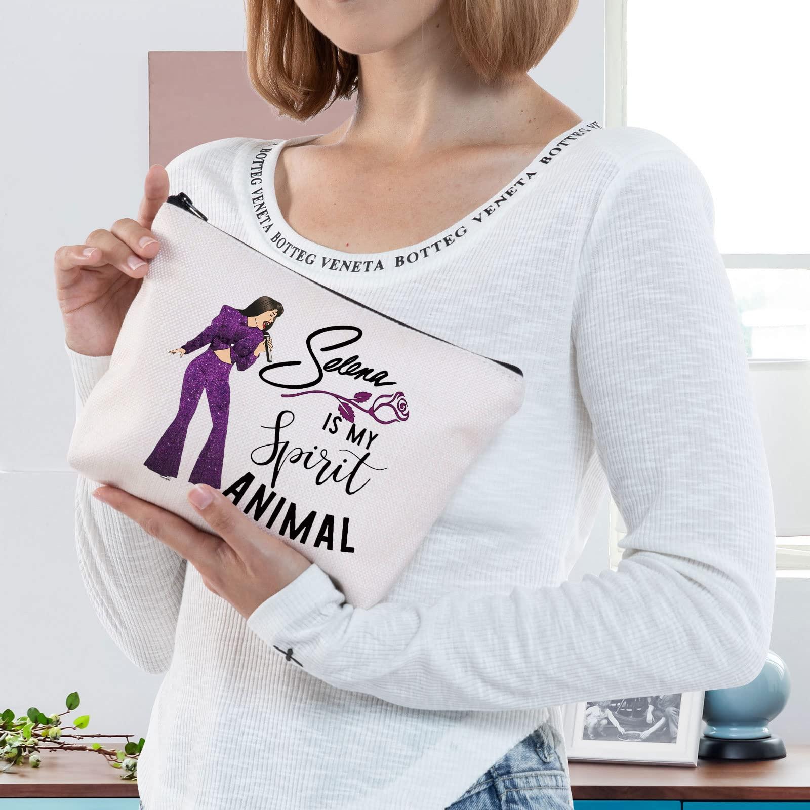 BWWKTOP BWWKTOP Singer Fans Cosmetic Makeup Bag Tejano Music Lovers Gift Singer Inspired Music Zipper Pouch Bag Singer Merchandise (Selen Spirit)