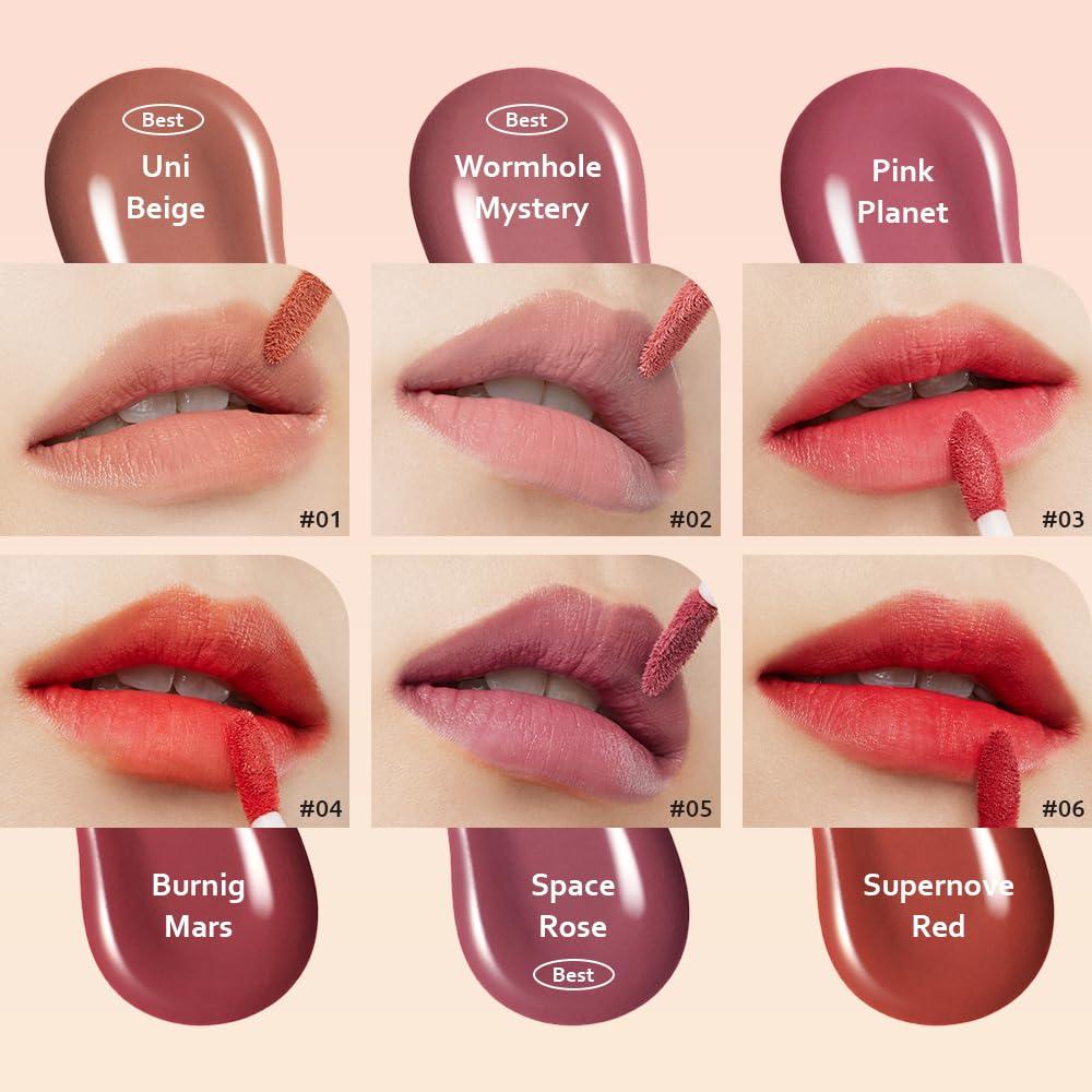 Moonshot Moonshot KOREA Conscious Fit Mellow Lip Stain Longwear, Weightless, Not Animal Tested,Glow-Boosting, Long-Lasting, Comfortable, Non-Sticky,k-beauty, (Supernova Red, 06)