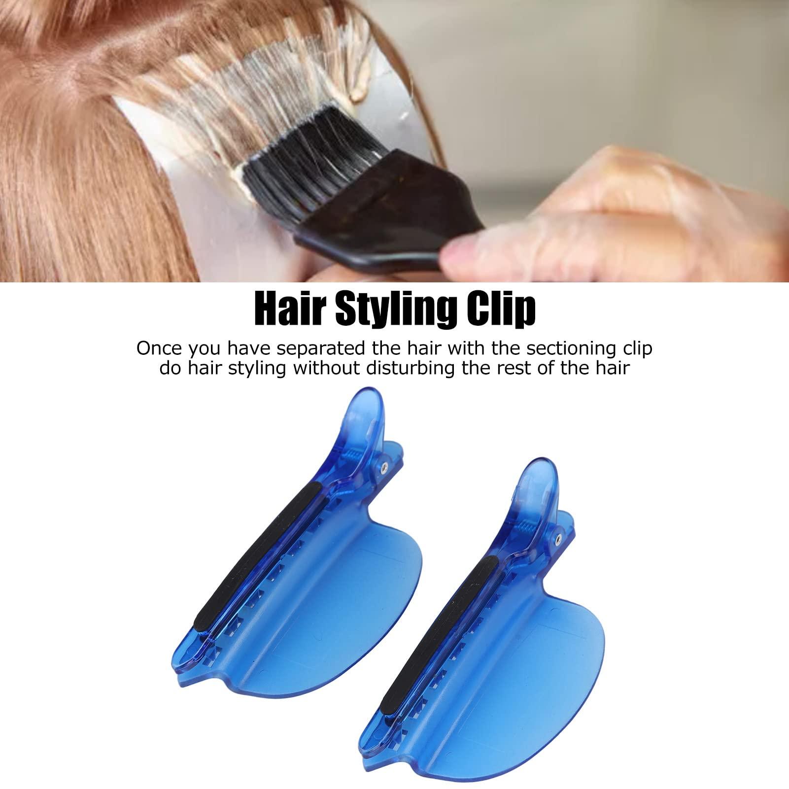 ZJchao ZJchao Sectioning Clip, 2PCS Heat Insulation Clip Set High Temperature Resistant Hair Clip for Wig Extension Hair Highlighting, Blue