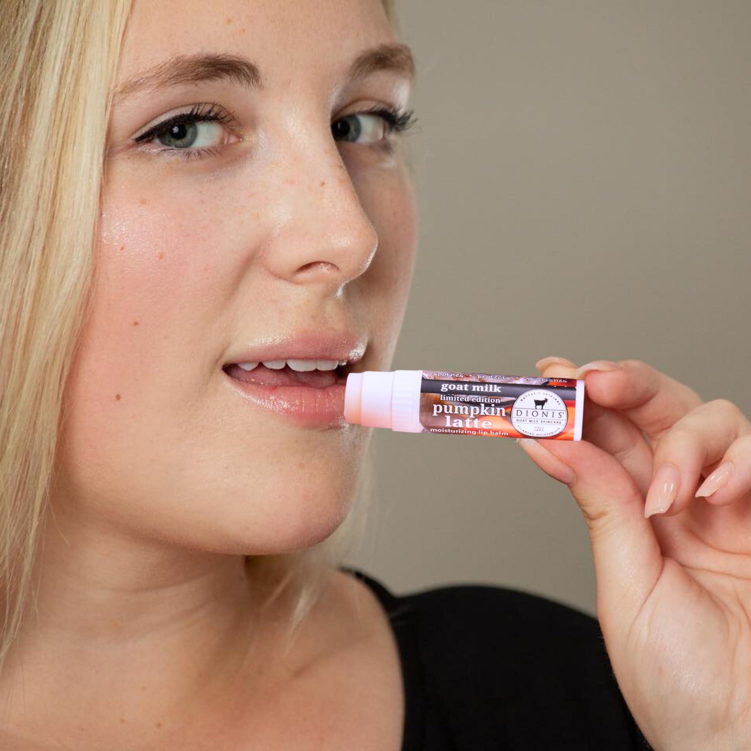 Dionis Dionis Goat Milk Skincare Caramel Pumpkin Spice Scented Hand Cream & Lip Balm Set (1 oz and .28 oz) - Safe For Sensitive Skin, Soothes Chapped Lips and Dry Skin, Cruelty-free and Paraben-free