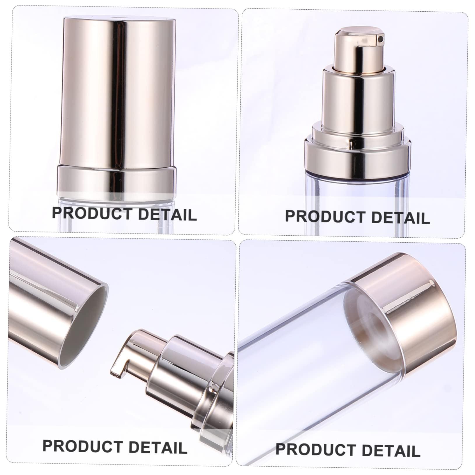 COOLHIYA COOLHIYA 6pcs Set Refillable Airless Pump Bottles Toiletry Bottles for Travel Lotion Portable Dispenser