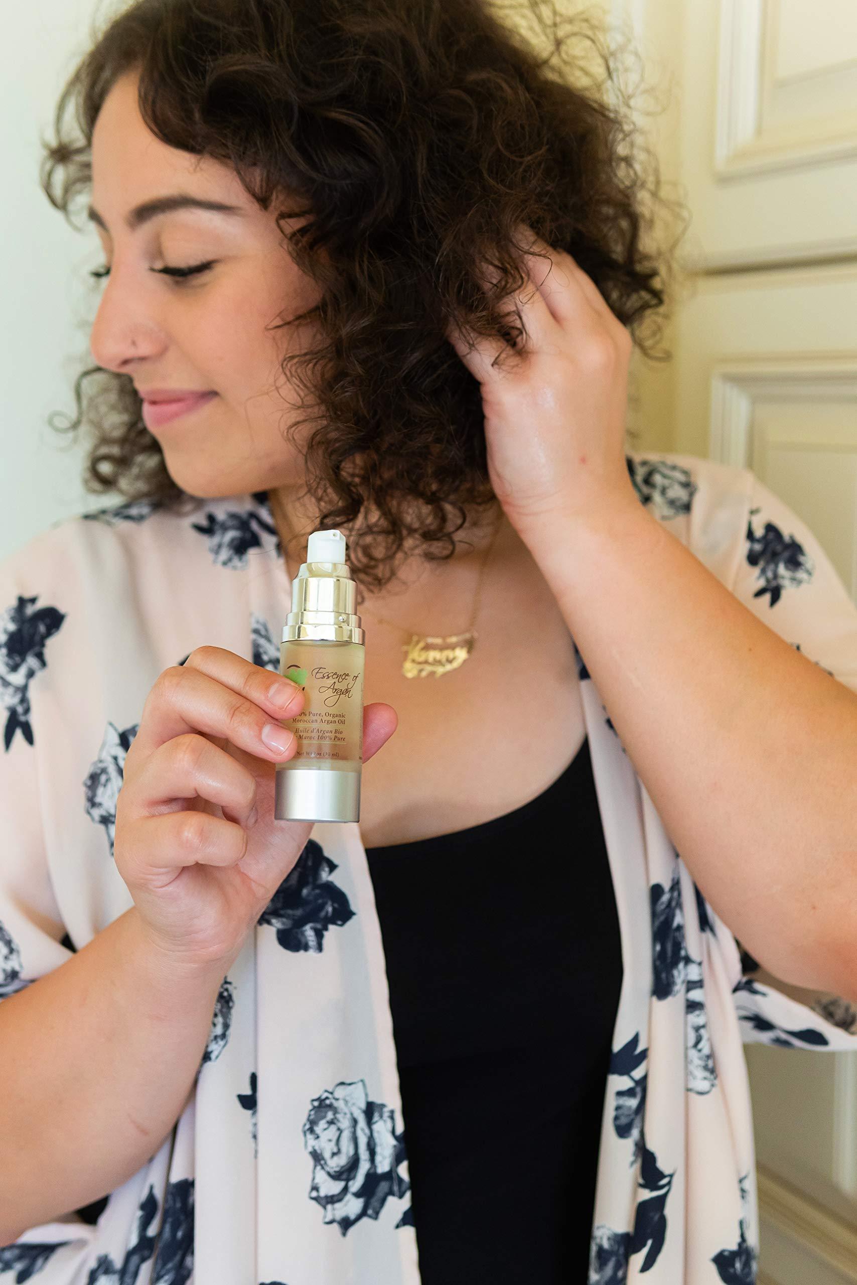 Essence Of Argan Essence Of Argan 100% Pure Moroccan Organic Argan Oil - Natural EcoCert Oil that Nourishes, Conditions and Moisturizes Your Skin, Hair and Nails