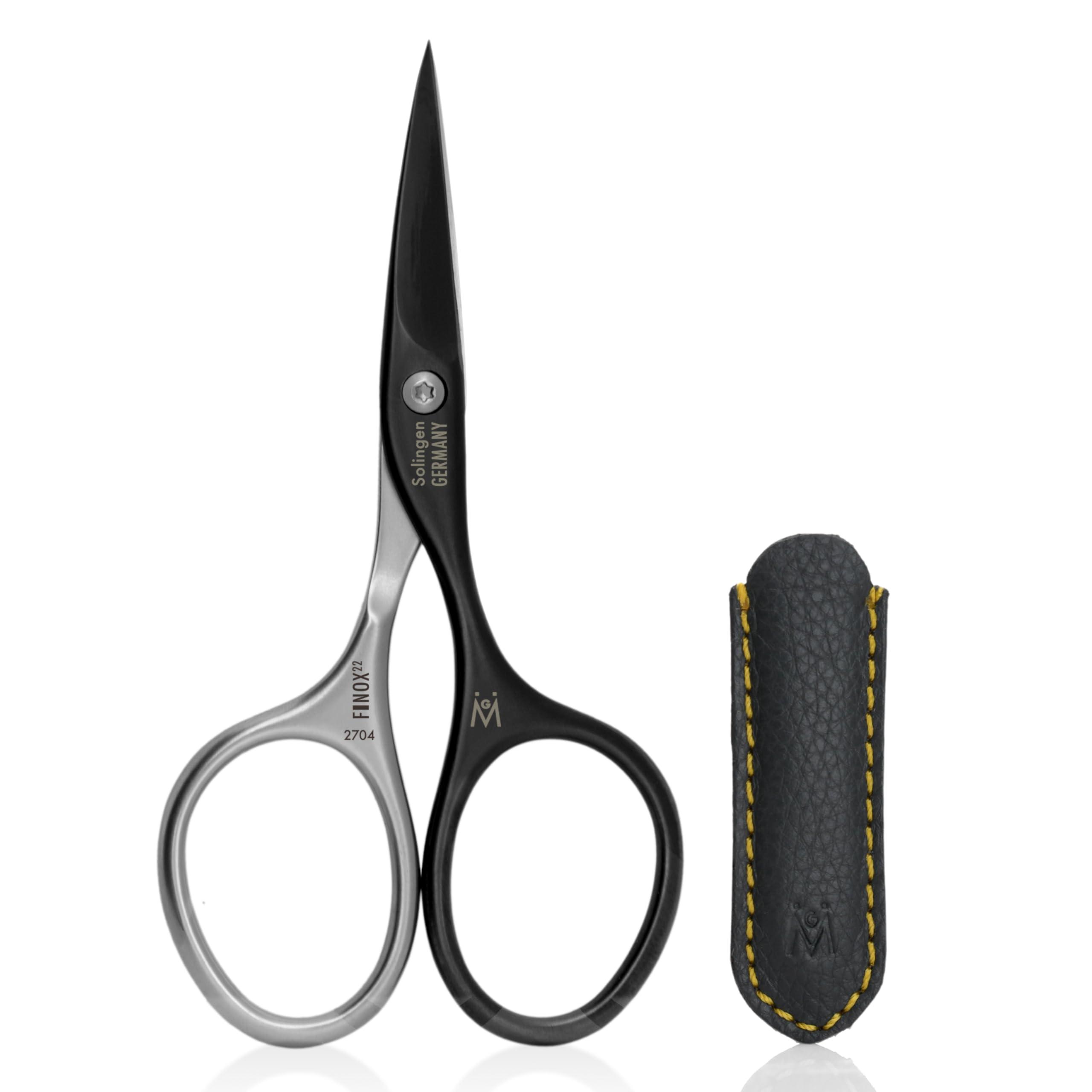 GERmanikure GERMANIKURE Professional Nail Cutter Scissors - Self-Sharpening FINOX22 Titanium Coated Stainless Steel Manicure Tools in Leather Case - Ethically Made in Solingen Germany - 2704