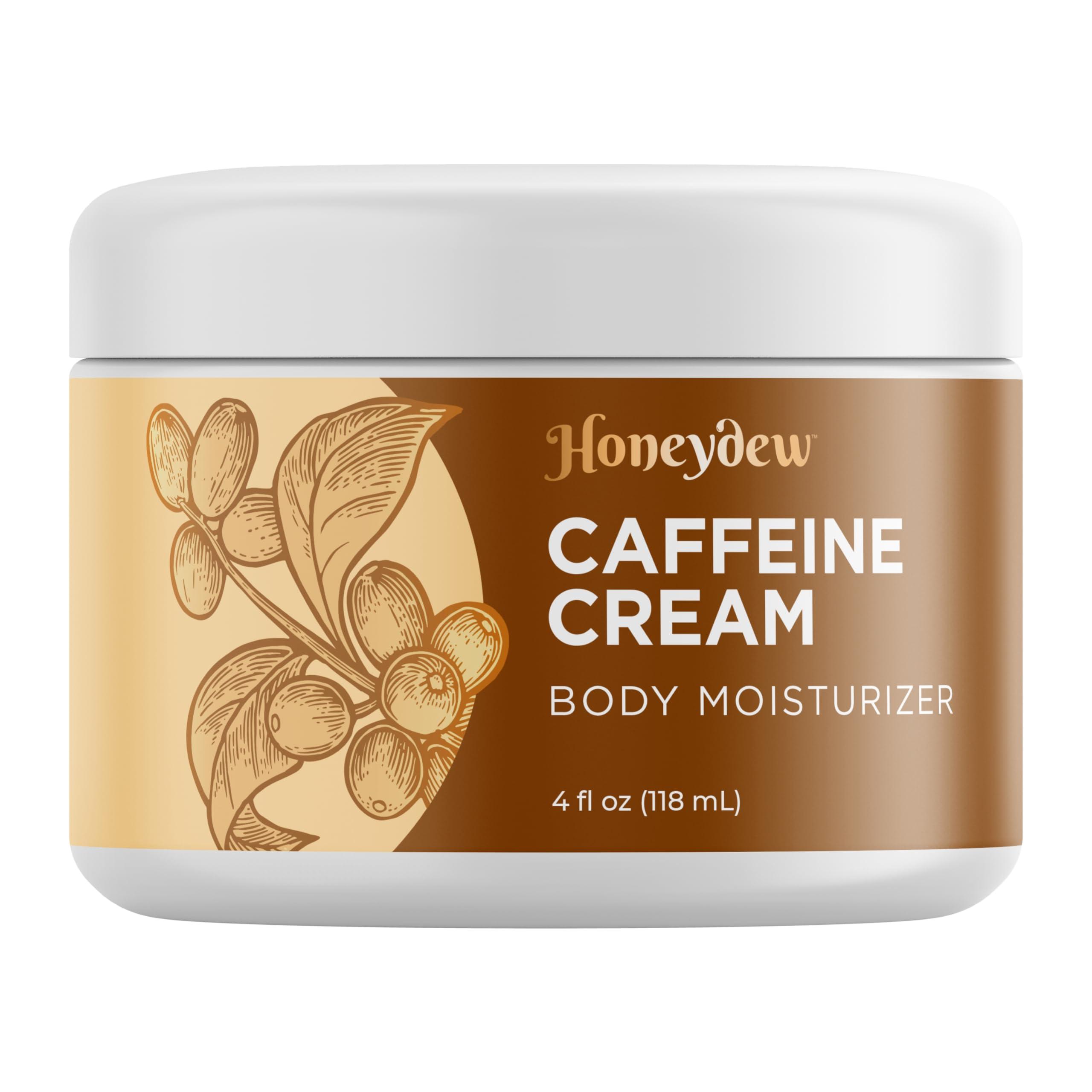 HONEYDEW Concealing Caffeine Cream for Cellulite Reduction - Ultra Moisturizing Cellulite Cream for Thighs Butt and Belly with Rich Shea and Cocoa Butter - Light Scented Vegan Firming Body Lotion for Women