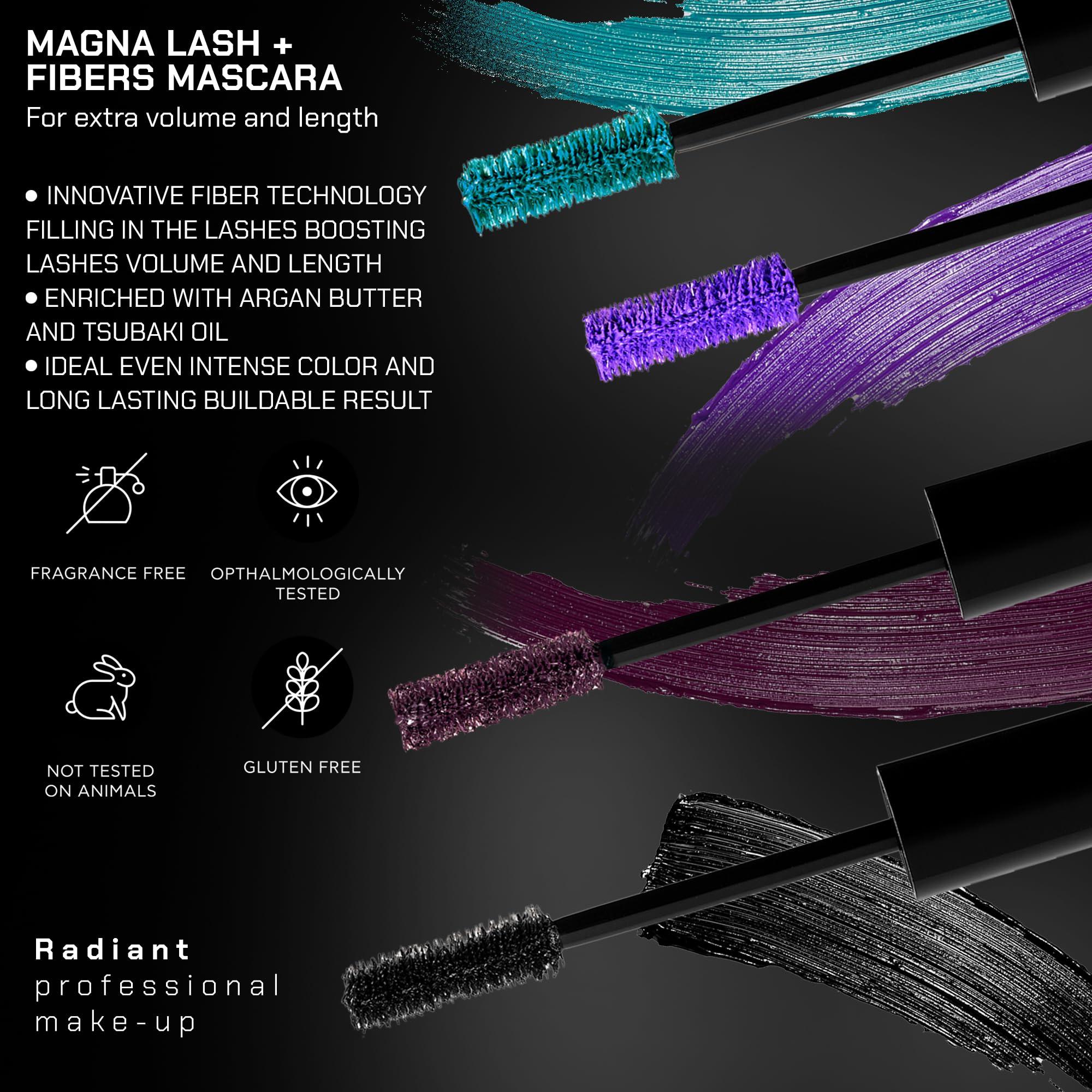 RADIANT PROFESSIONAL MAKE UP / HELLENICA Radiant Professional Lengthening Mascara Fiber Lash Mascara For Extreme Length & Volume Natural Wax Formula, Cruelty-Free Mascara Smudge-Proof Silicone Brush - (0.43 oz) (03 AMETHYST)
