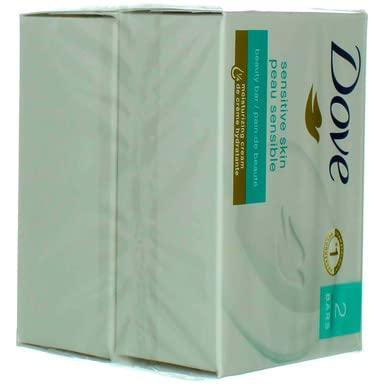 Dove Dove Sensitive Skin Beauty Bar Soap, Unscented, 4 oz, 2 Ct (2 Pack) (Bundle)
