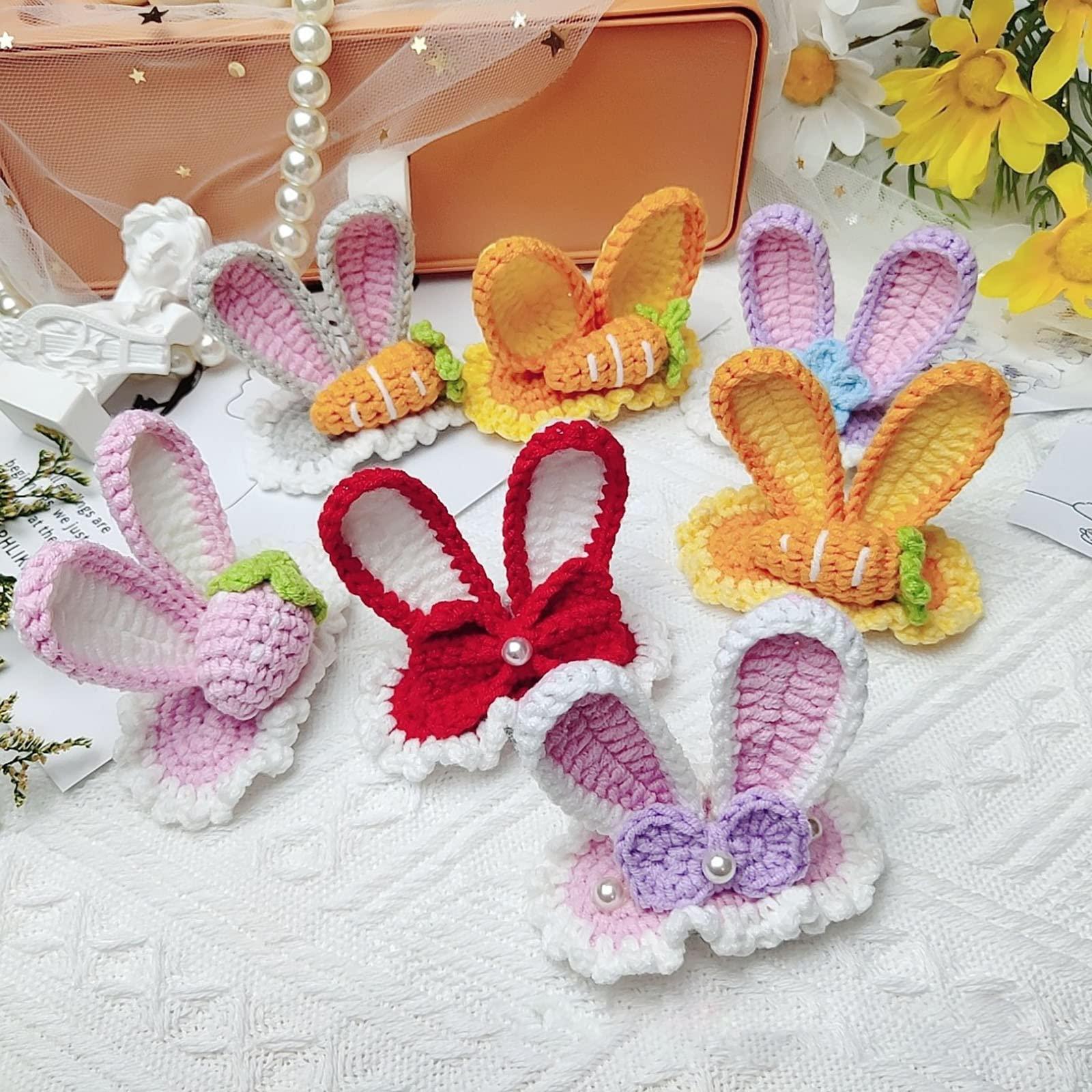 BSWAJIOJIO Bar Clips Hair Small Crochet Rabbit Snap Hair Clips Flower Carrot Barrette Hairgrip Girls Hairpin for Hair Braids Metal Hair Clip Small (A-E, One Size)