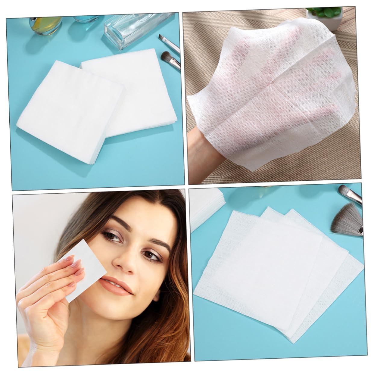 FUNOMOCYA FUNOMOCYA 400pcs Cosmetic Nonwoven Sheets Gauze Sponges Non Woven Absorbent Care Pads Gauze Wipes Facial Cleansing Pads Makeup Brishes Cotton Pad 4X White Non-Woven Fabric Bulk