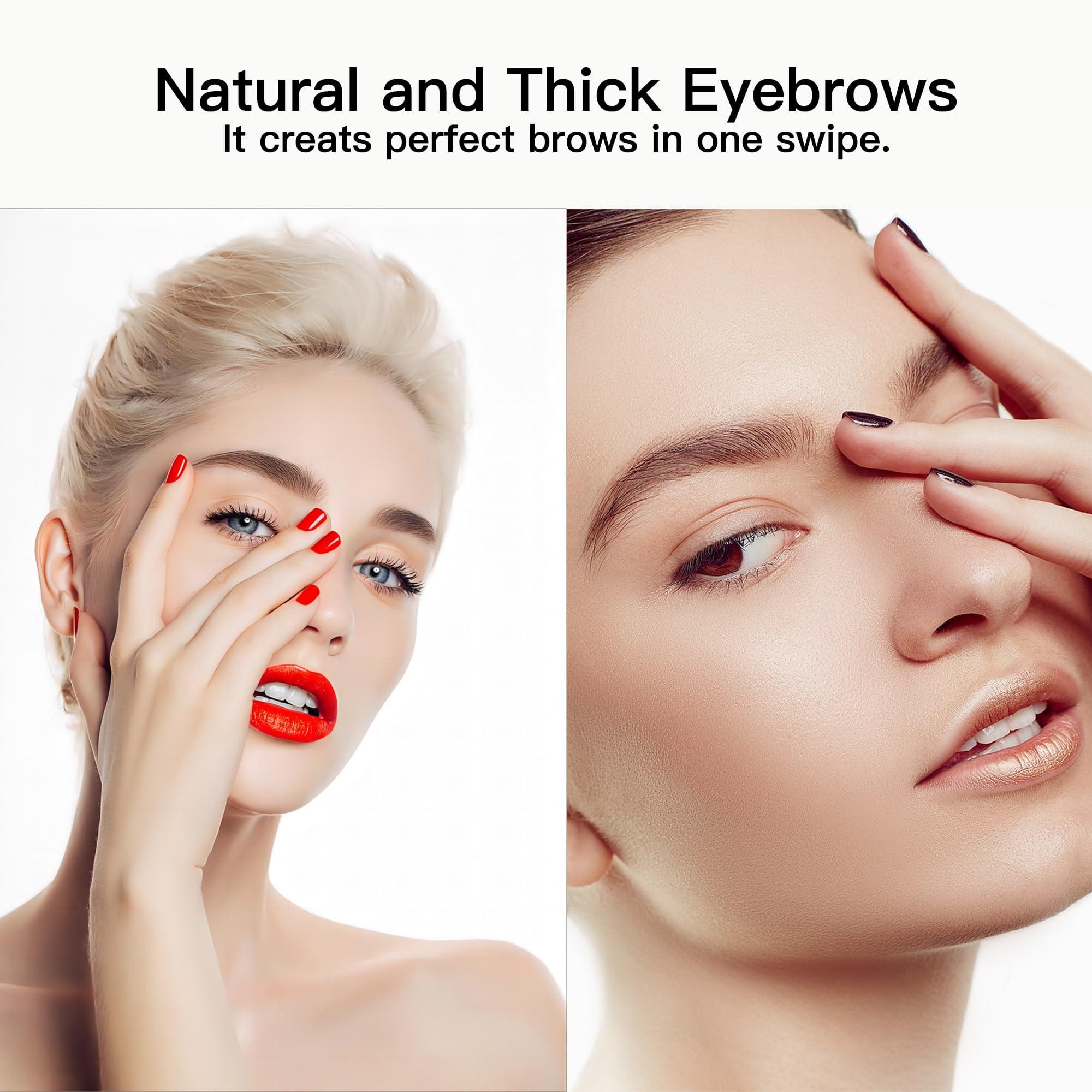 MIRORA Eyebrow Pen, Micro 4 Point Makeup Pens, Microblading Eye Brow Pencil for Natural and Hair-Like Strokes Makeup, Waterproof, Long Lasting & Professional Eyebrow Definer (#2 Dark Brown)