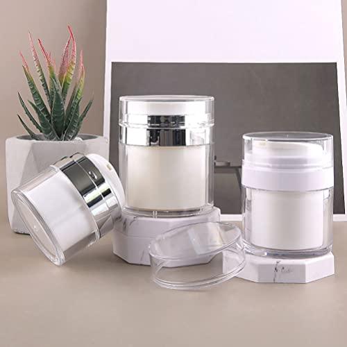 Beaupretty Beaupretty Plastic Shampoo Bottles Clear 3pcs Press Cream Jar Bottles Sun Screens Lotion Lotion Bottle Refillable Bottle Airless Container Cream Dispensers Cream Bottles Pp Vial Travel