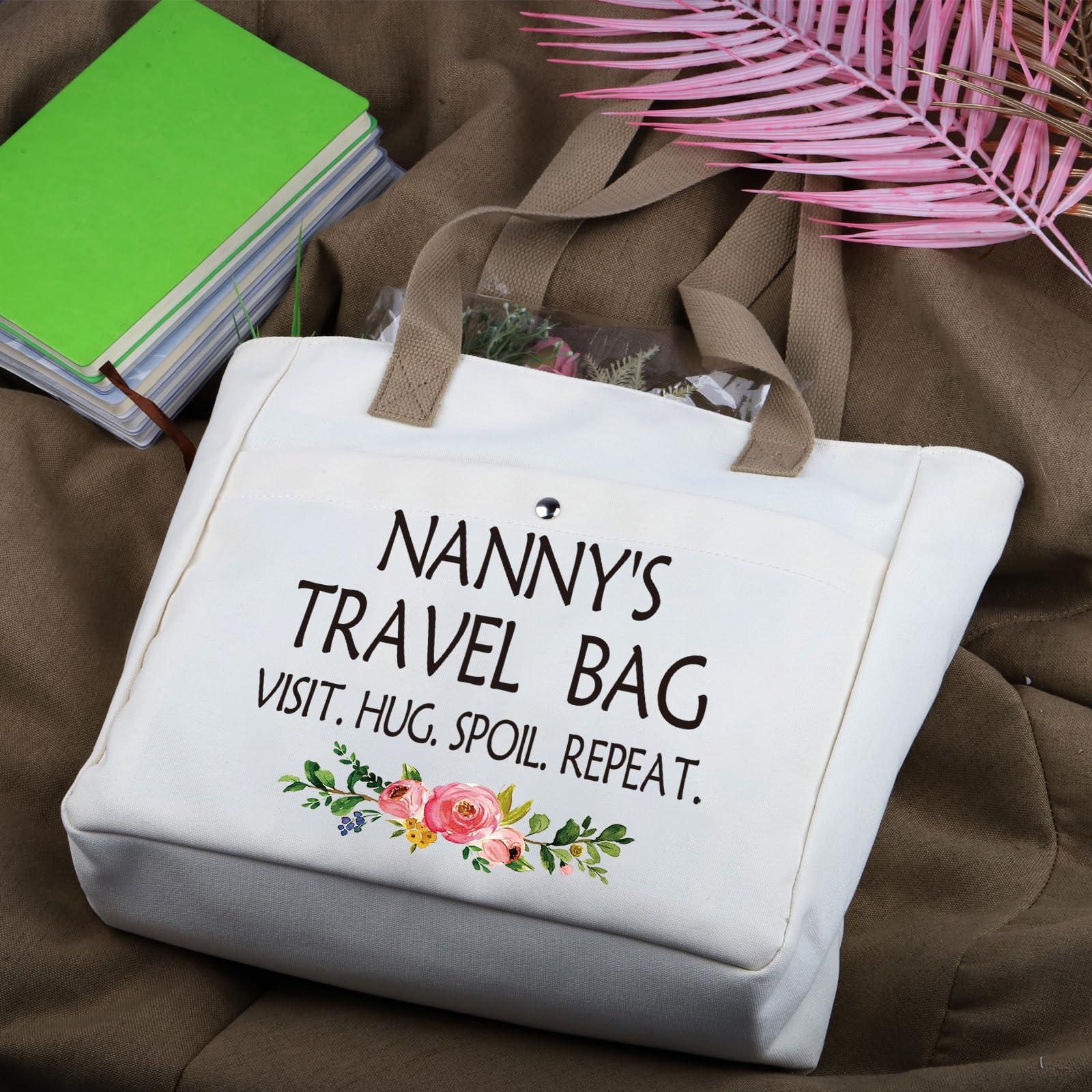 WCGXKO WCGXKO Nanny Tote Bag Nanny GIft Nanny Shopping Bag Travel Bag Grandma Gift Mothers Day GiftNANNY TB